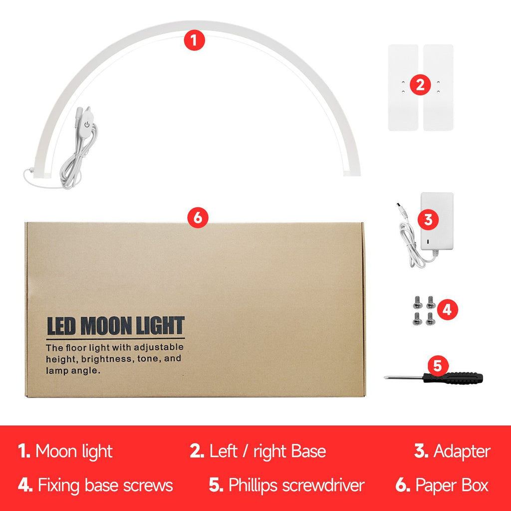 Halbmond-LED-Tischleuchte für Nagelstudios | LuxeStyle