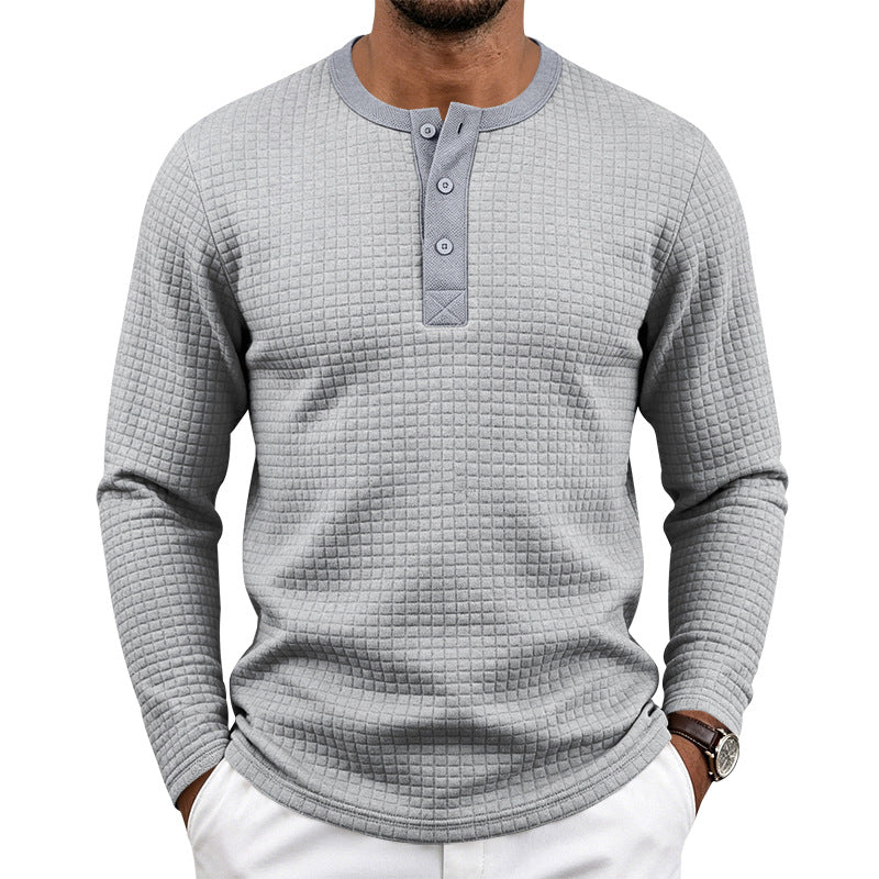 Herren Retro-Jacquard-Plaid-Weitshirt