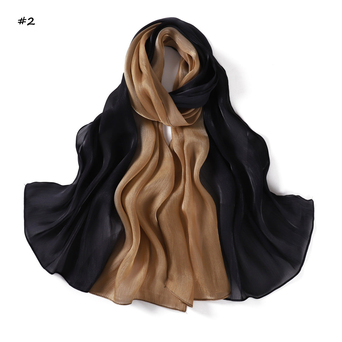 Farbverlauf Satin Crinkle Schal