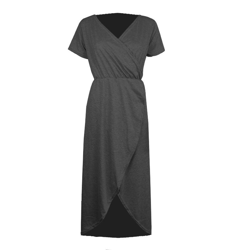 Elegantes V-Neck Strickkleid mit Wickelfront – Bild 4 | LuxeStyle