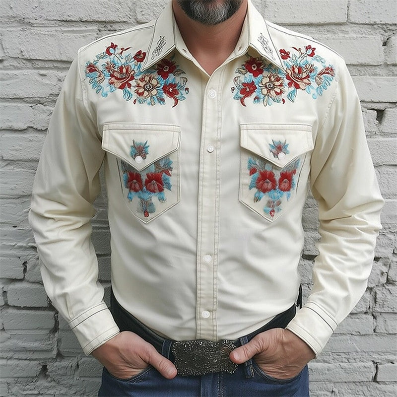 Herren Bluse im Western-Stil