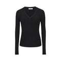 V-Ausschnitt Strickpullover für Damen im Preppy-Stil – Bild 1 | LuxeStyle