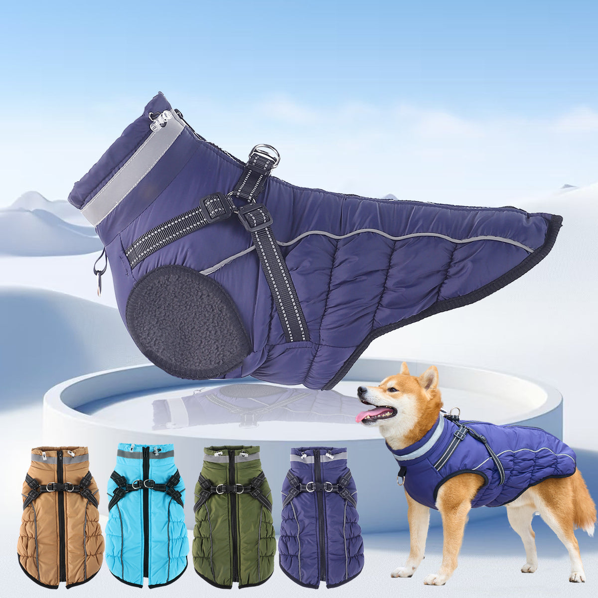 Reflektierender Hundemantel mit Fleece – Bild 3 | LuxeStyle