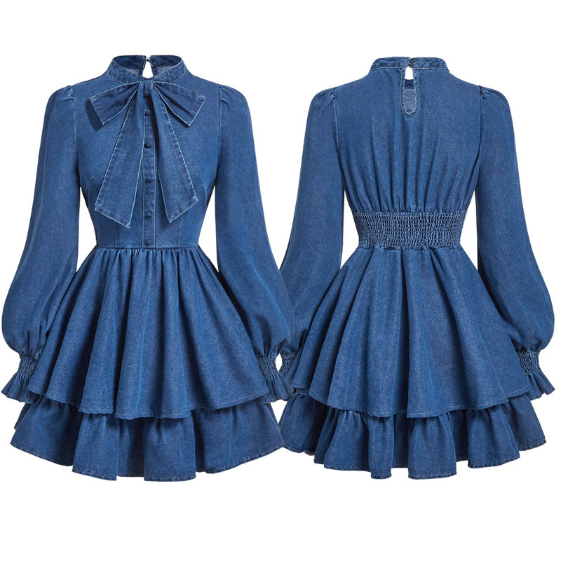 Schlanke Denim-Kleid