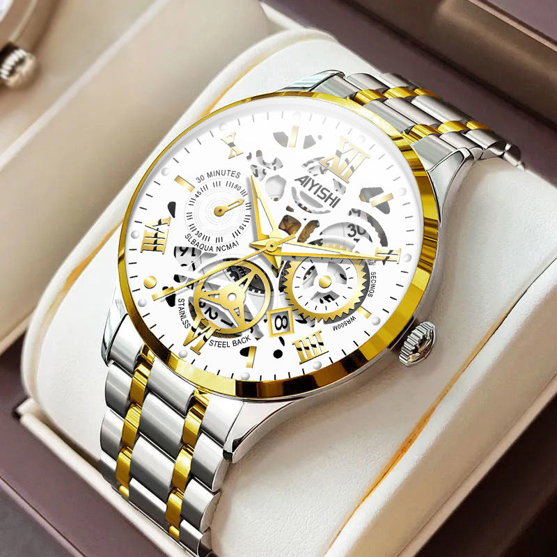 Herren Quarzuhr Edelstahl Wasserdicht – Bild 5 | LuxeStyle