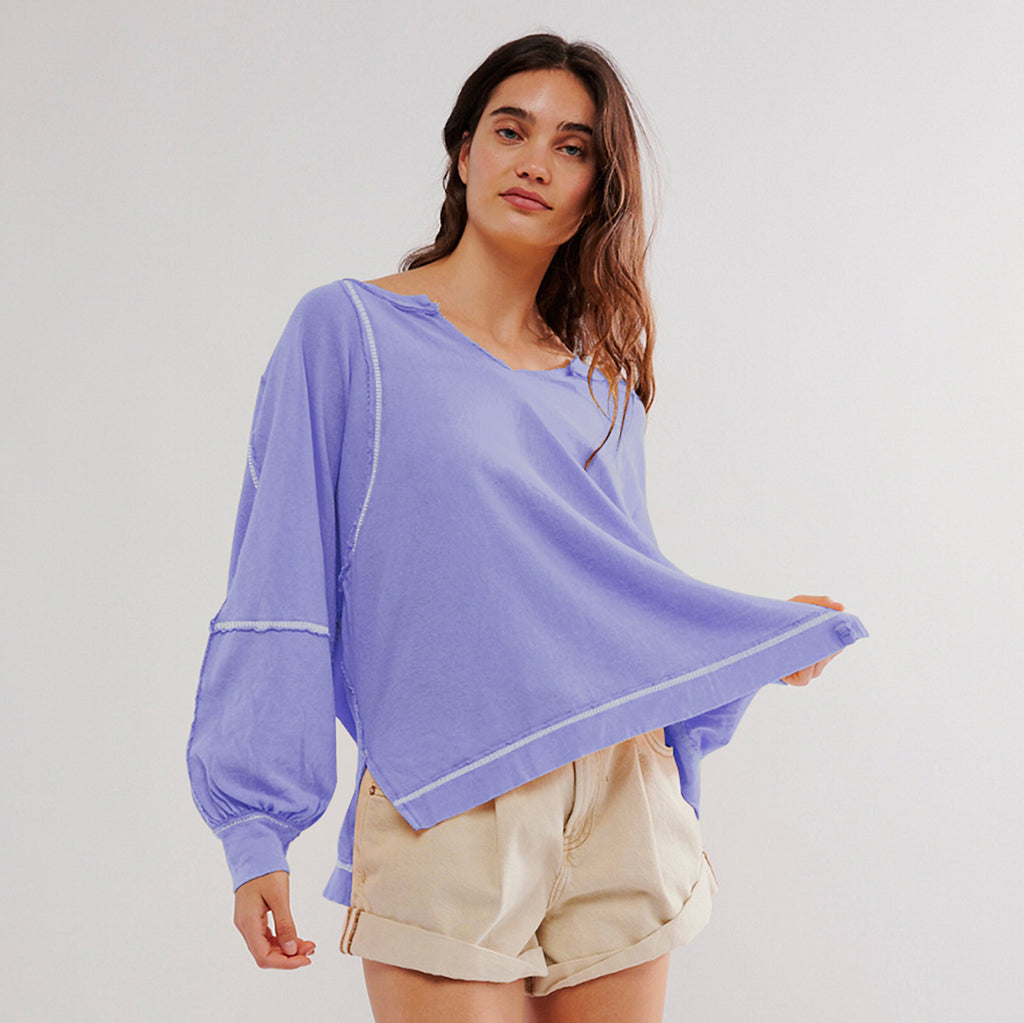 V-Ausschnitt Strickpullover für Damen