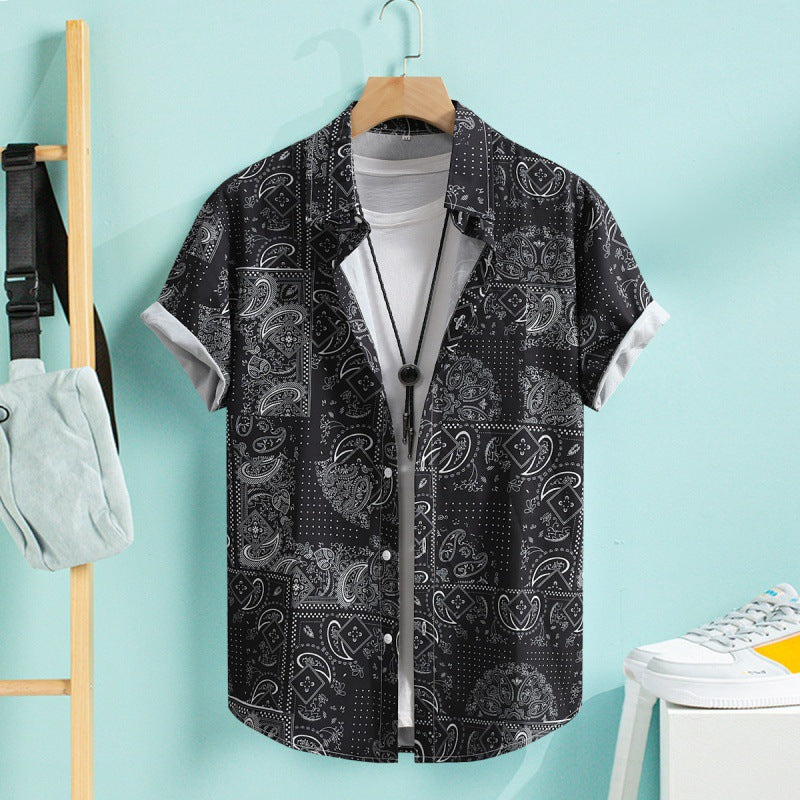 Herren Sommerhemd mit Print – Bild 4 | LuxeStyle