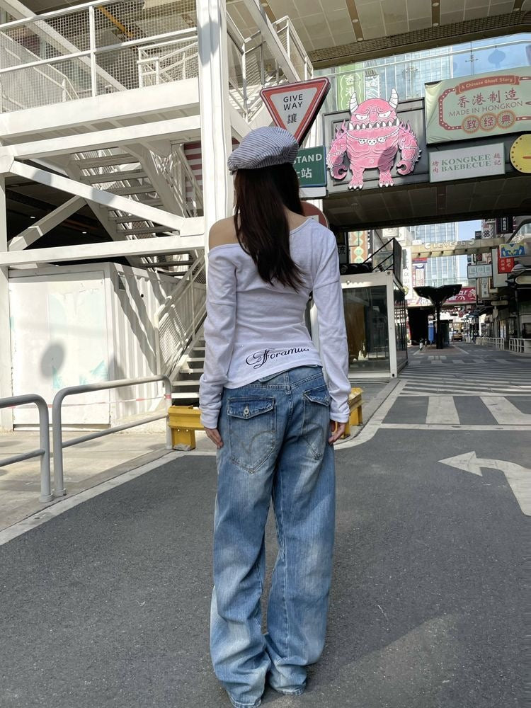 Hohe, weite Jeans
