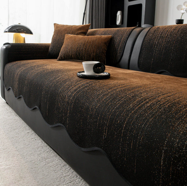 Sofa-Sitzkissenbezug aus Chenille – Ansicht 2