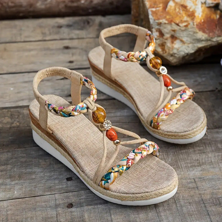 Fashion Plateau-Sandalen aus Hanfseil – Bild 5 | LuxeStyle