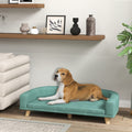 Hundesofa-Bett mit waschbarem Kissen für grosse Hunde & Katzen, grün