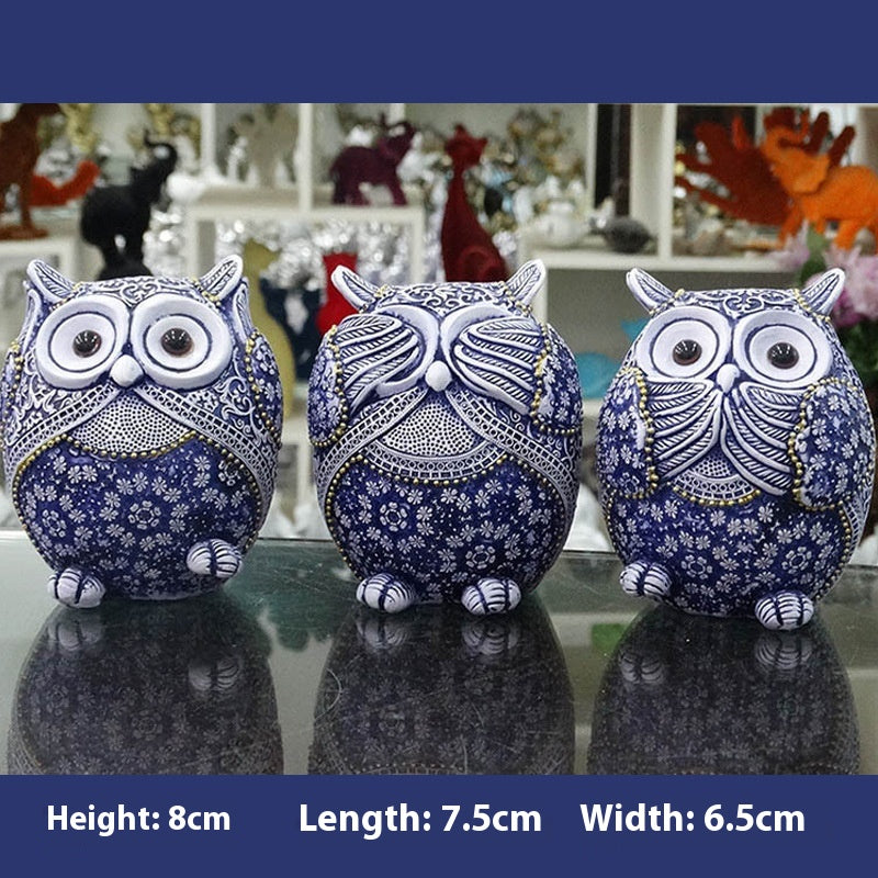 Eulen-Ornamente aus Kunstharz – Bild 7 | LuxeStyle