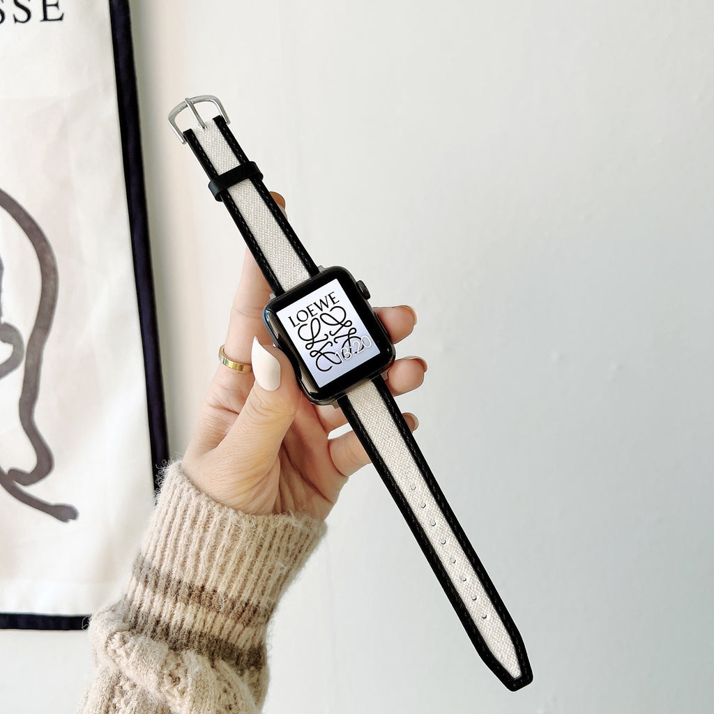 Koreanisches Canvas-Lederarmband für Apple Watch – Bild 5 | LuxeStyle