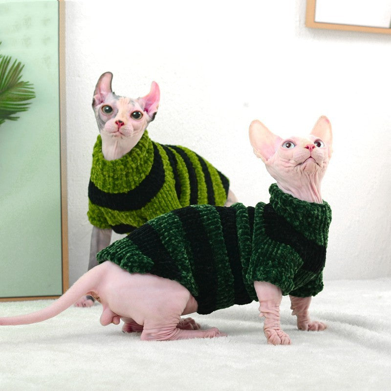 Gestreifter Pullover für Katzen | LuxeStyle