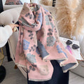 Retro-Blumen-Schal aus Polyester | LuxeStyle