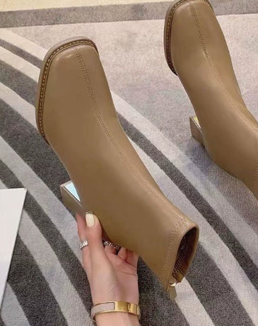 Chunky Ankle Boots mit Reissverschluss