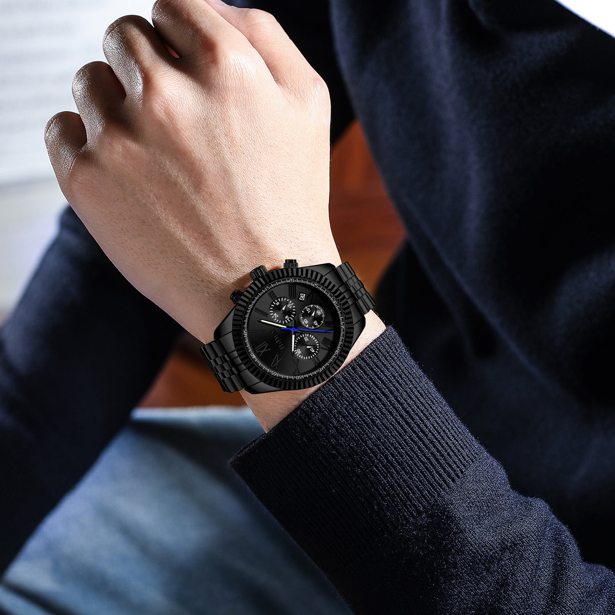 Business Armbanduhr mit Edelstahlband