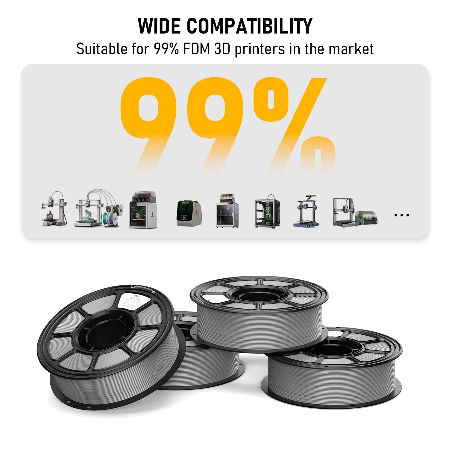 Seiden-PLA Filament 1.75mm, 1.1kg, Glanz-Finish