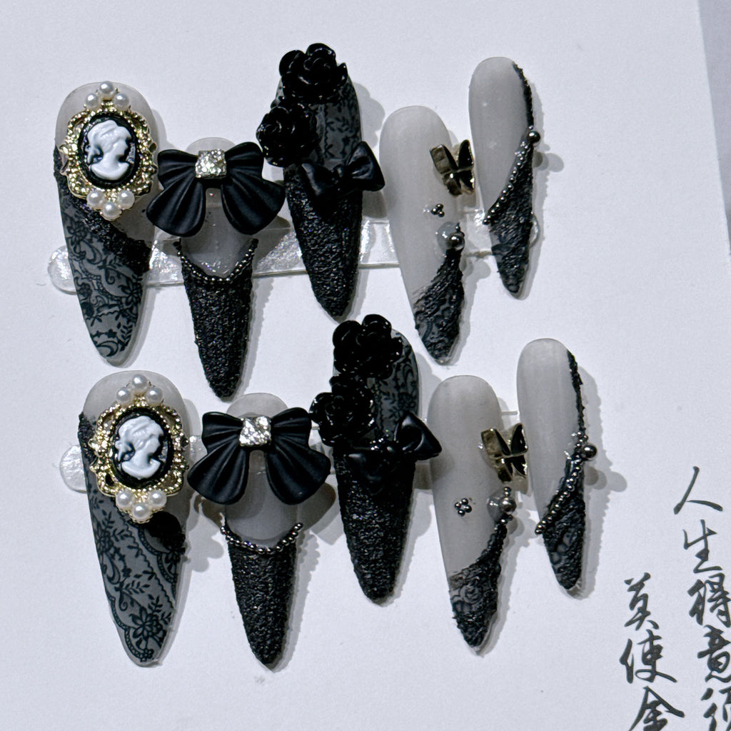 Barocke Beauty-Kamee Nagelsticker