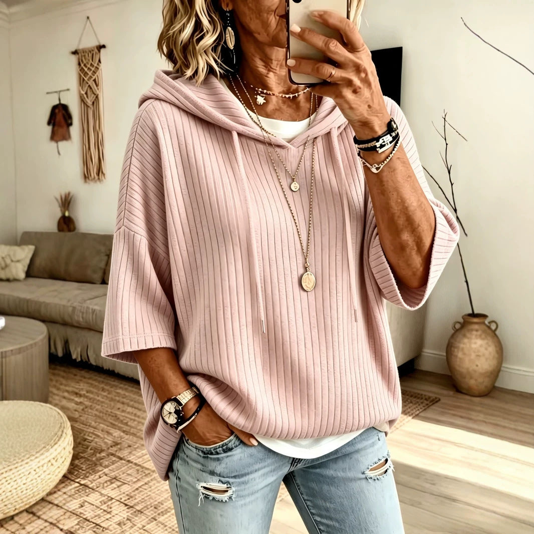 Kapuzen-Sweatshirt aus Fleece mit Kordelzug