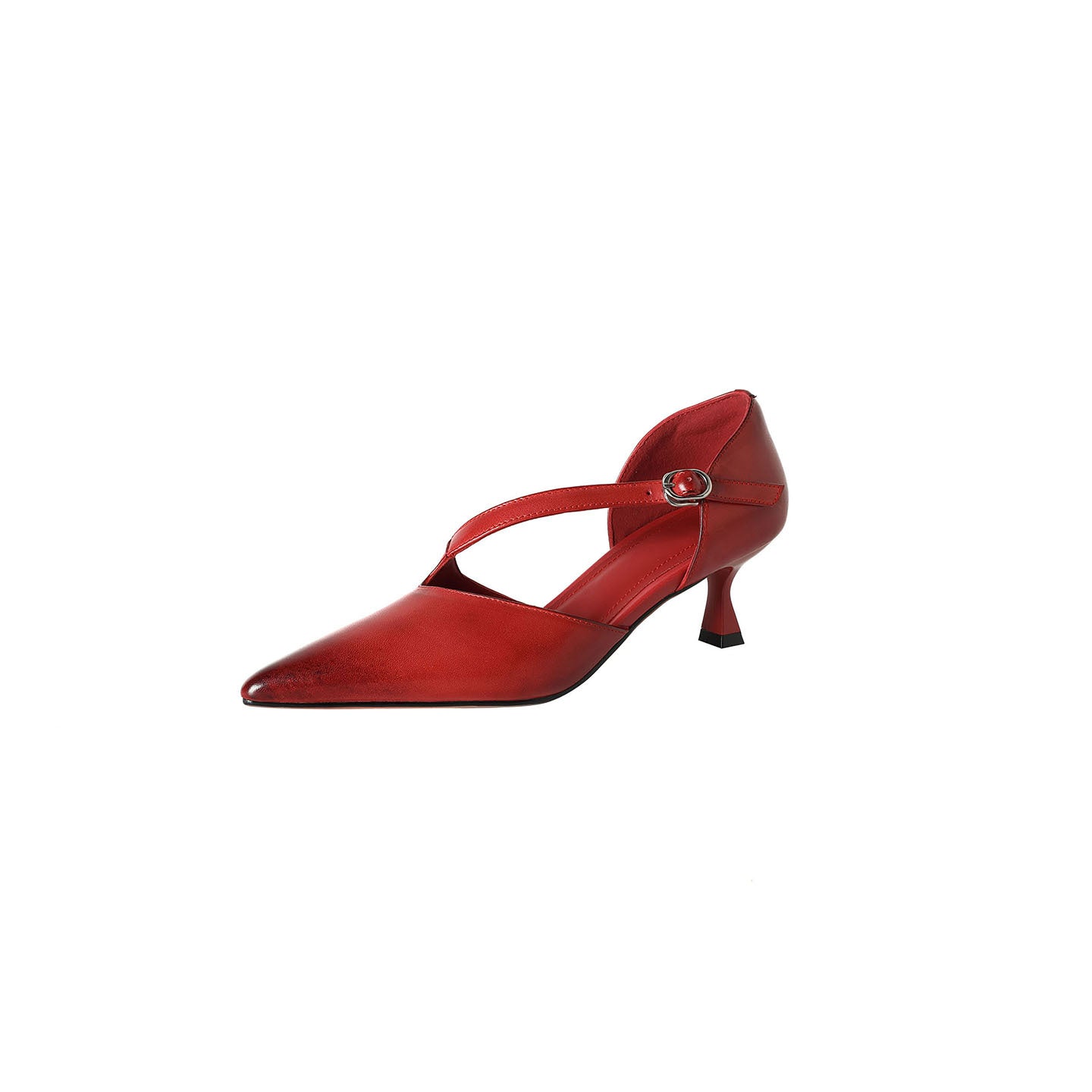 Vintage Weinrote Offene High Heels