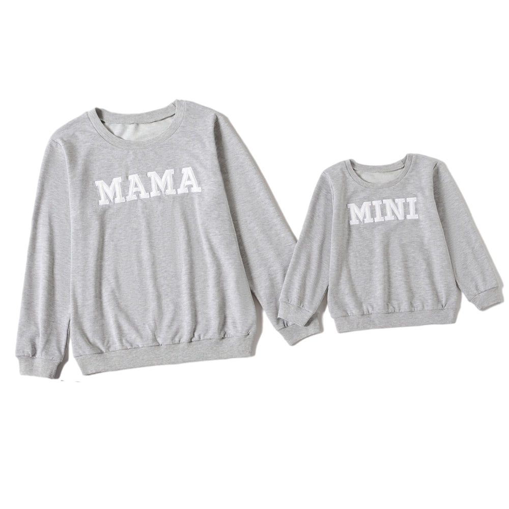 Partnerlook Letter Printed Pullover