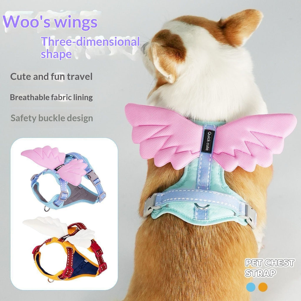 Hundegeschirr mit Engelsflügeln und Leine – Bild 2 | LuxeStyle