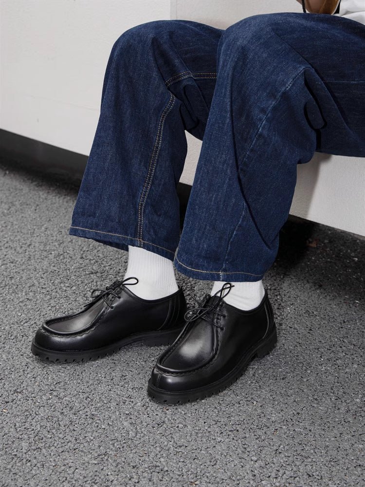 Retro Leder Halbschuhe für Herren