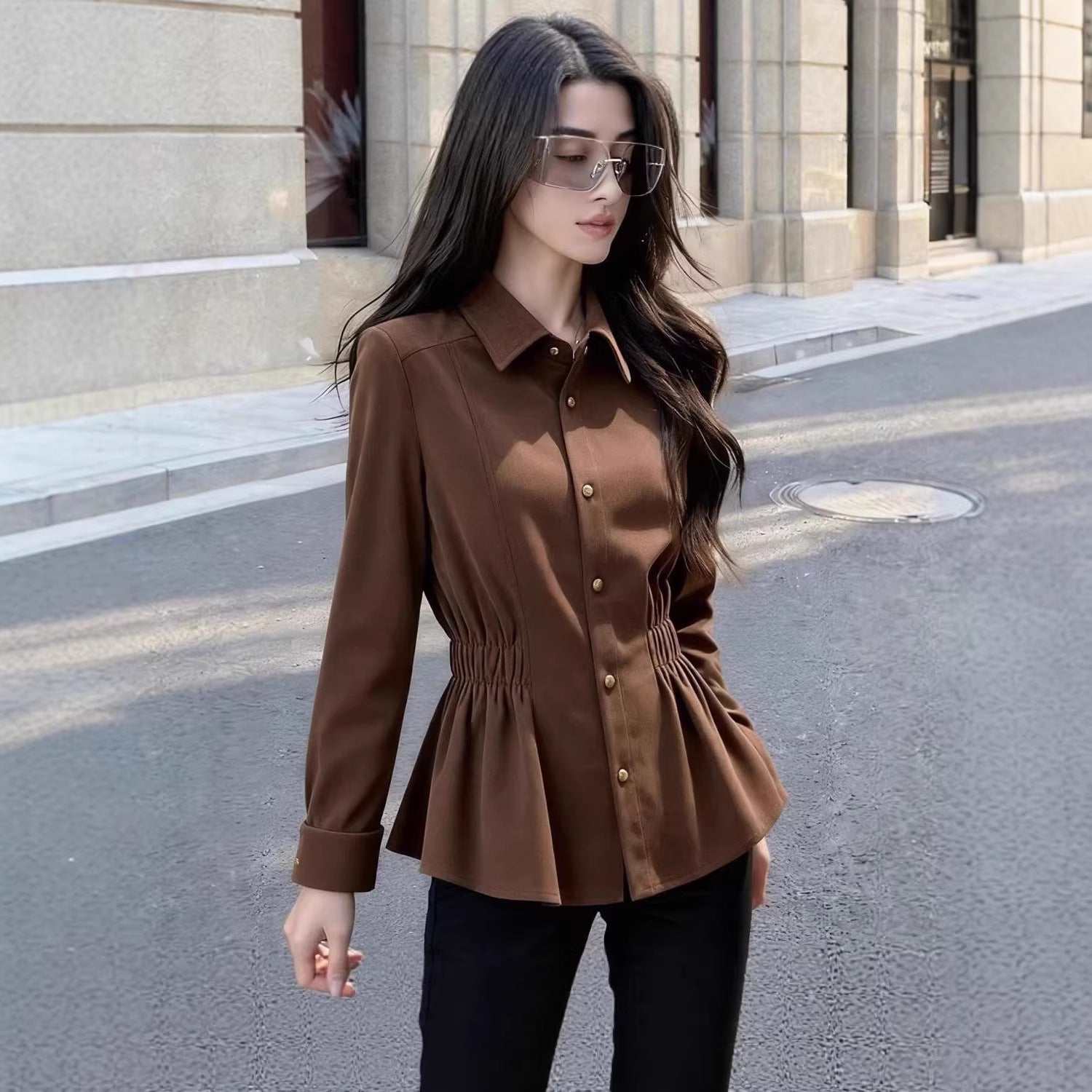 Elegante Bluse mit figurschmeichelnder Passform