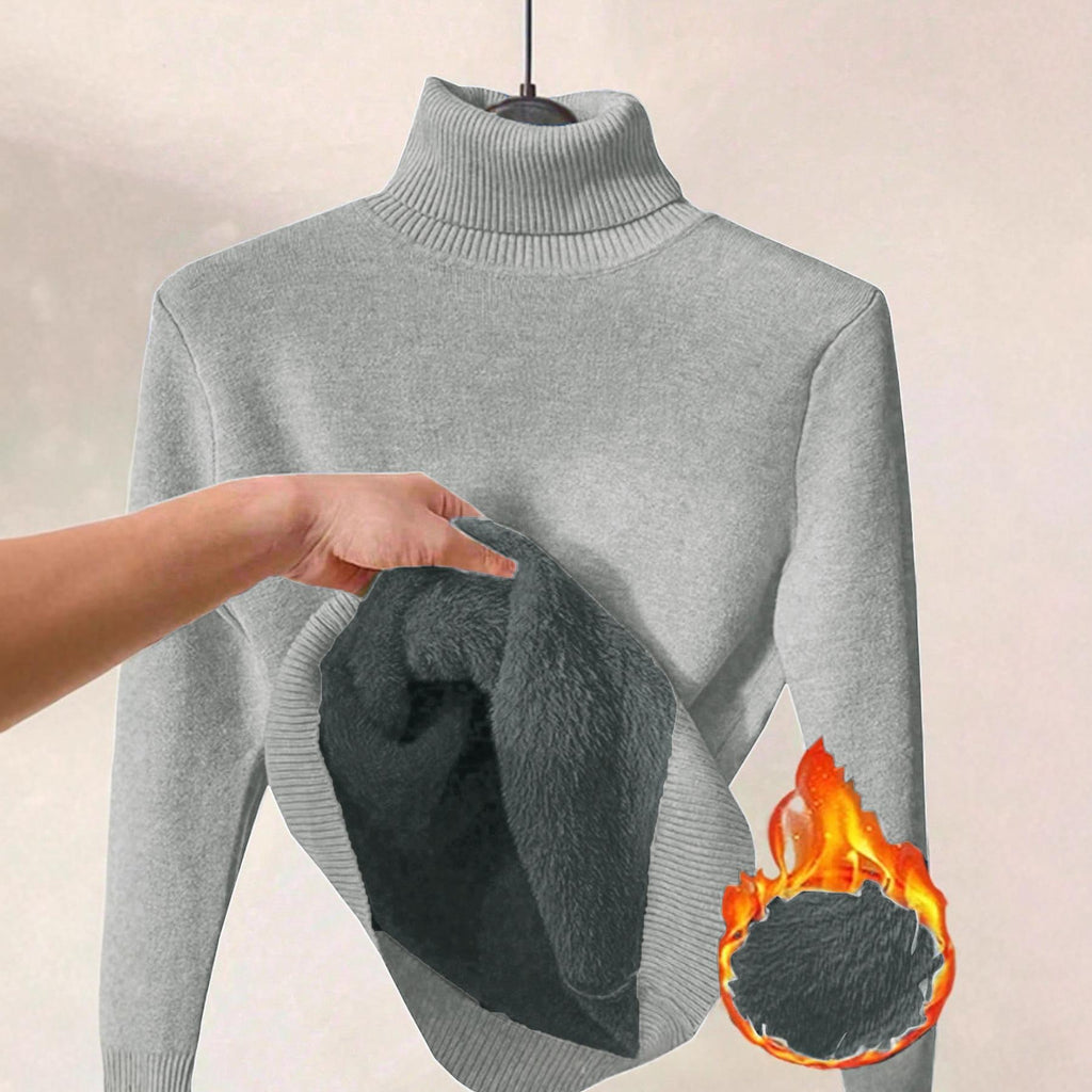 Damen Fleece Rollkragenpullover
