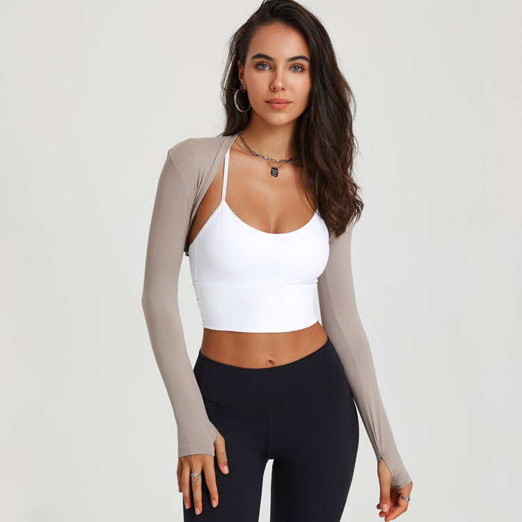 Sportliches Langarm-Shrug für Yoga & Tanz – Ansicht 6