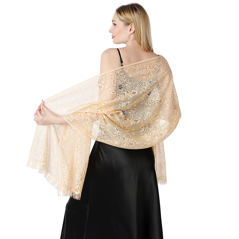 Geblümter Batik-Spitzenschal – Bild 5 | LuxeStyle
