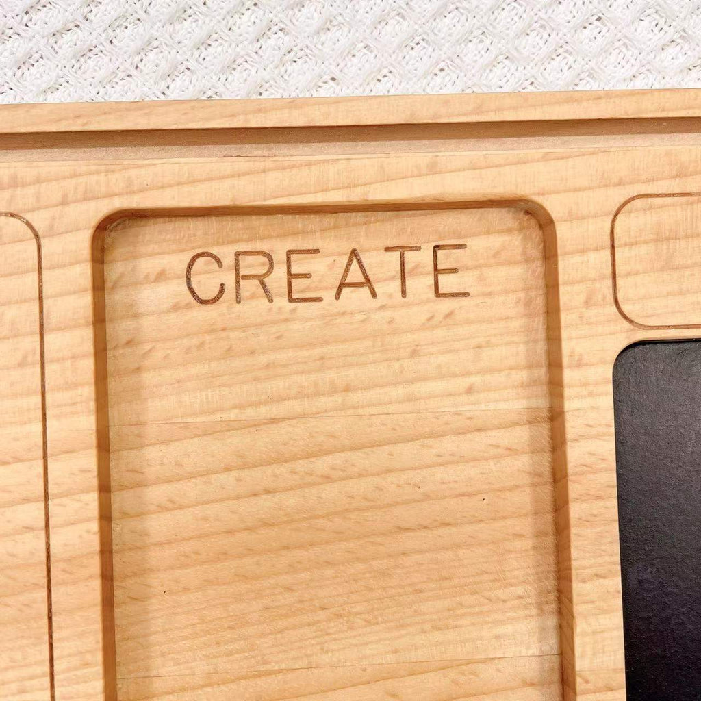 Holz Lerntafel mit Zahlen und Kreide – Bild 5 | LuxeStyle