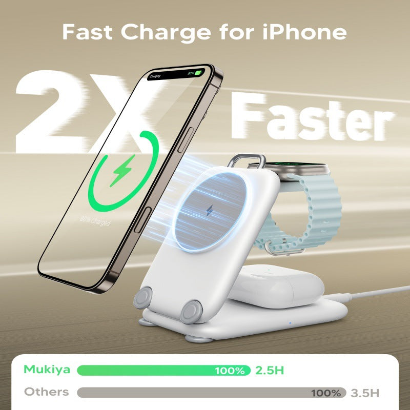 3-in-1 Faltbarer Magnetischer Wireless Charger