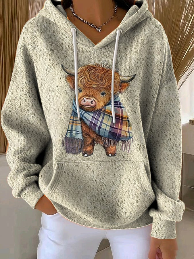 Hoodie mit 3D-Tierprint für Damen – Ansicht 8