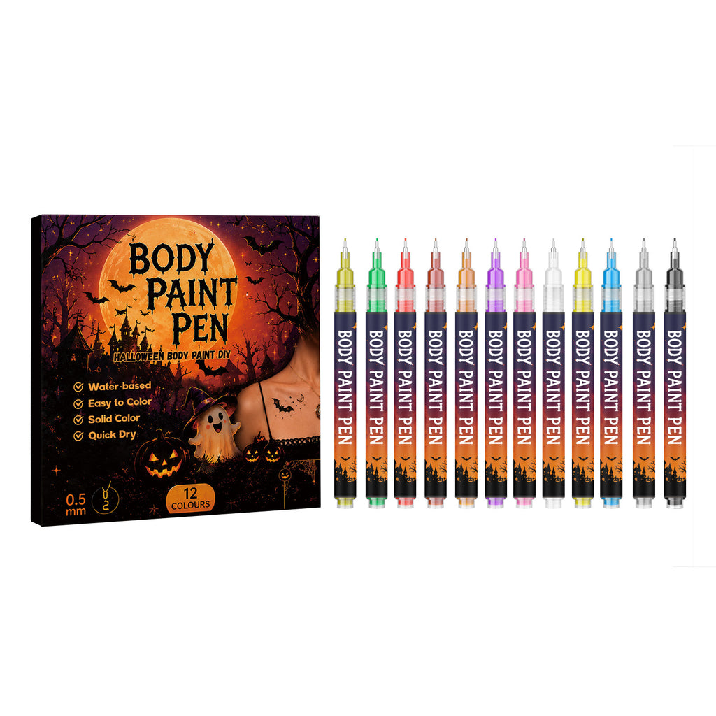Body Painting Pen, 12 Farben