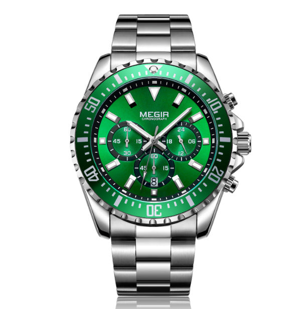 Sportliche Business-Armbanduhr mit Kalender und Leuchtzeigern – Bild 2 | LuxeStyle