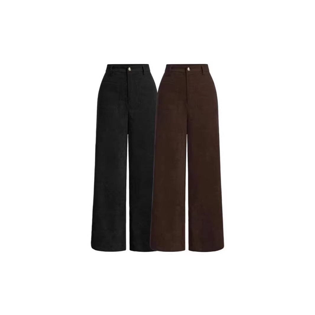 Corduroy Straight-Leg Hose für Damen