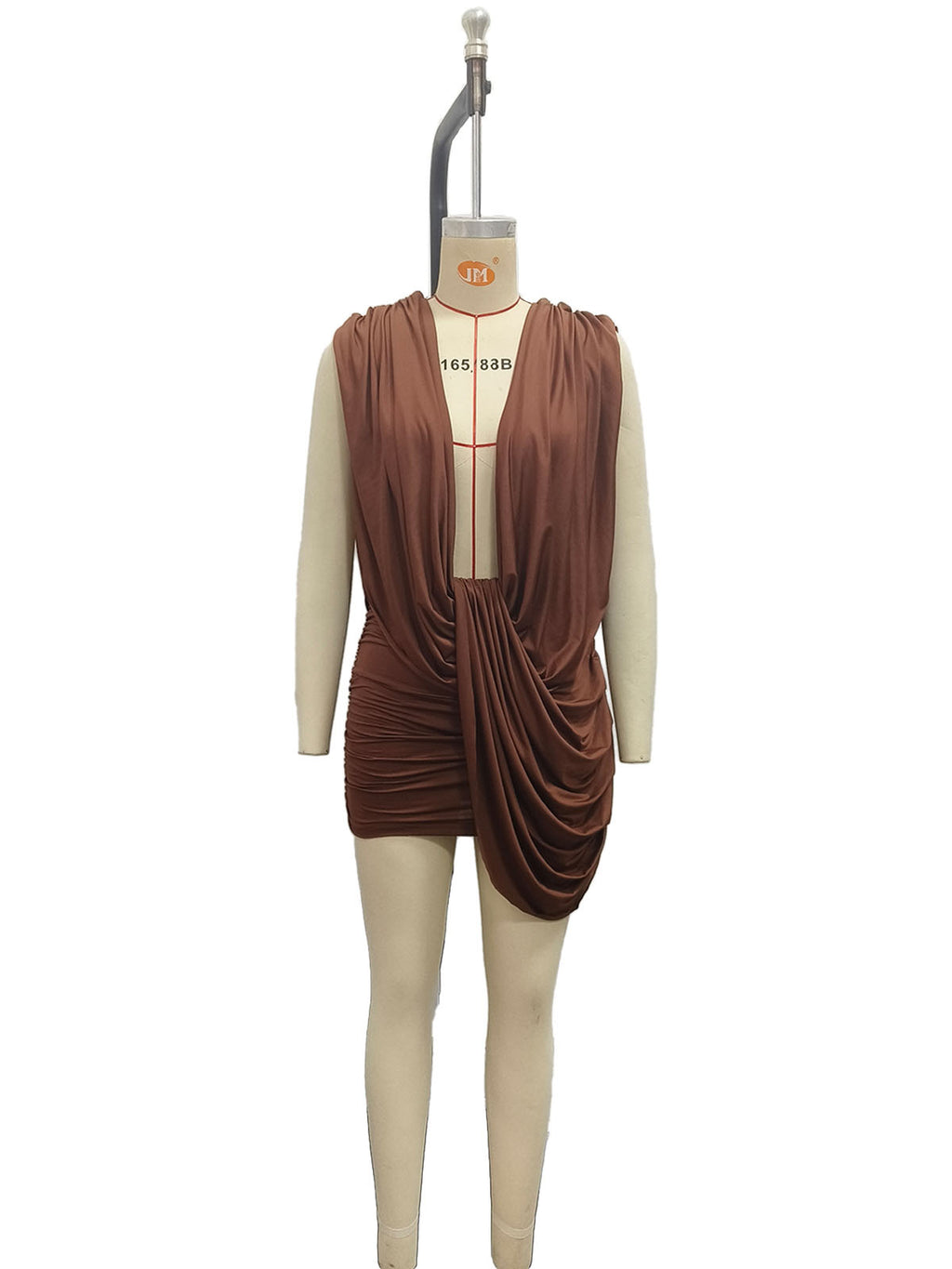 Plissiertes Mini-Kleid mit V-Ausschnitt | LuxeStyle