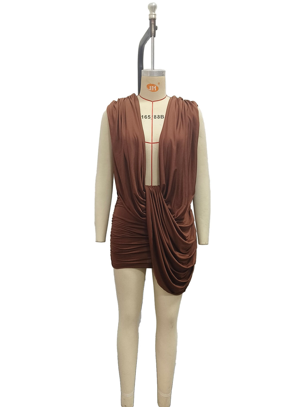 Plissiertes Mini-Kleid mit V-Ausschnitt | LuxeStyle