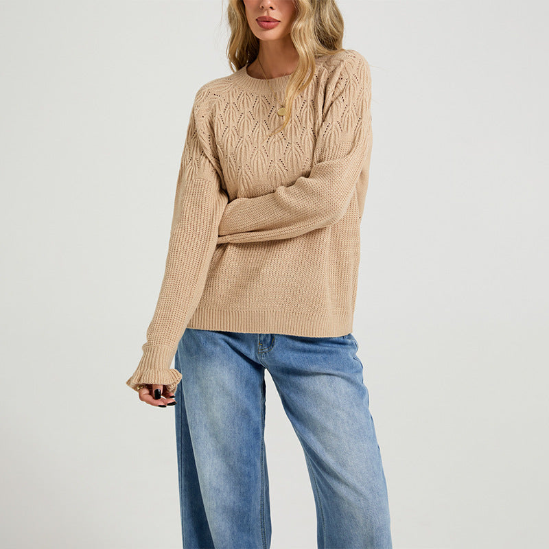 Vielseitiger Damen Pullover mit Rundhalsausschnitt – Bild 4 | LuxeStyle