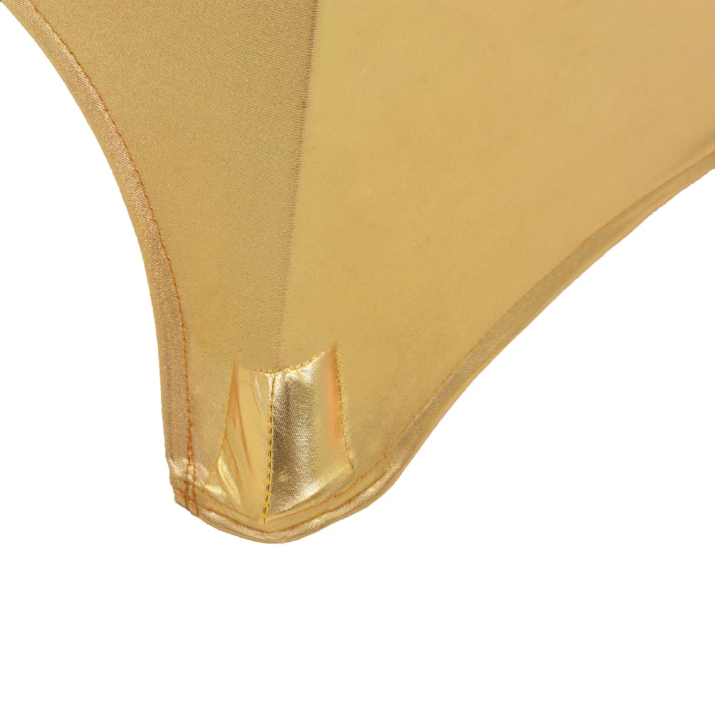 2er-Set Stretch-Tischhussen, Gold, Ø 80 cm
