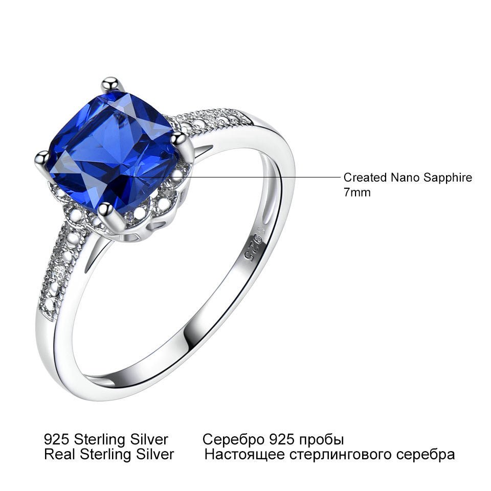 Saphirring aus 925er Sterling Silber