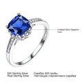 Saphirring aus 925er Sterling Silber