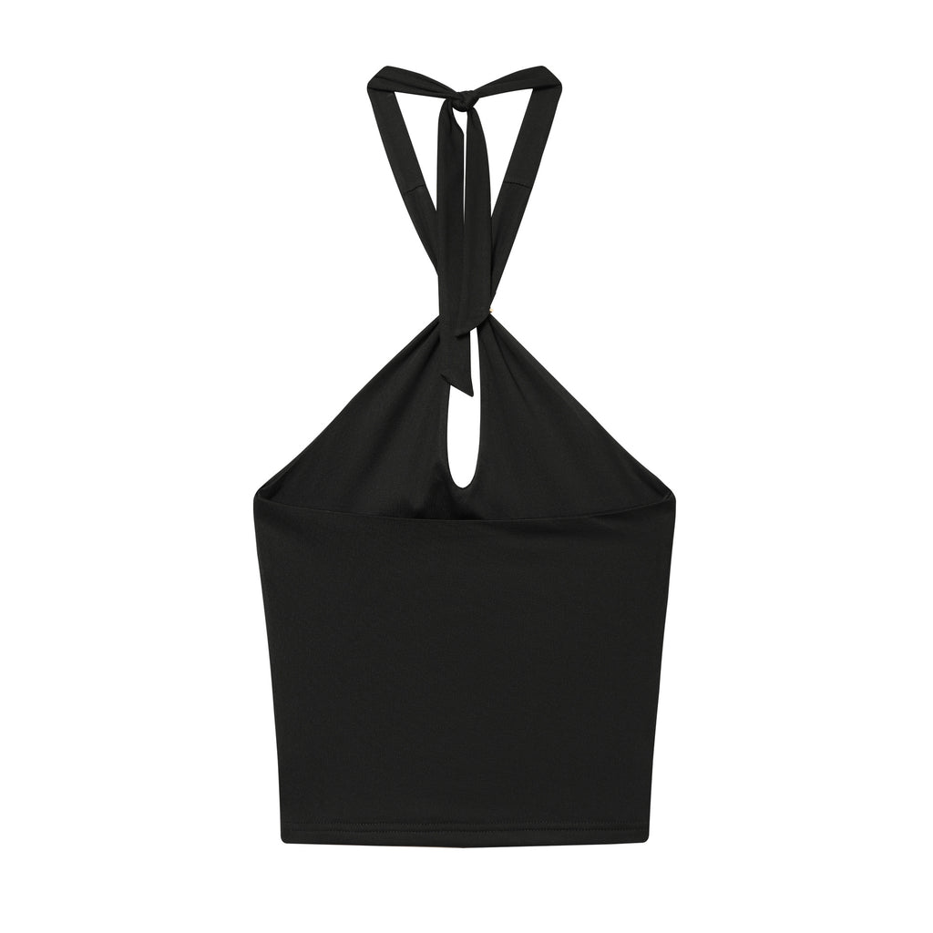 Figurbetontes Off-Shoulder Top mit Metall-Details
