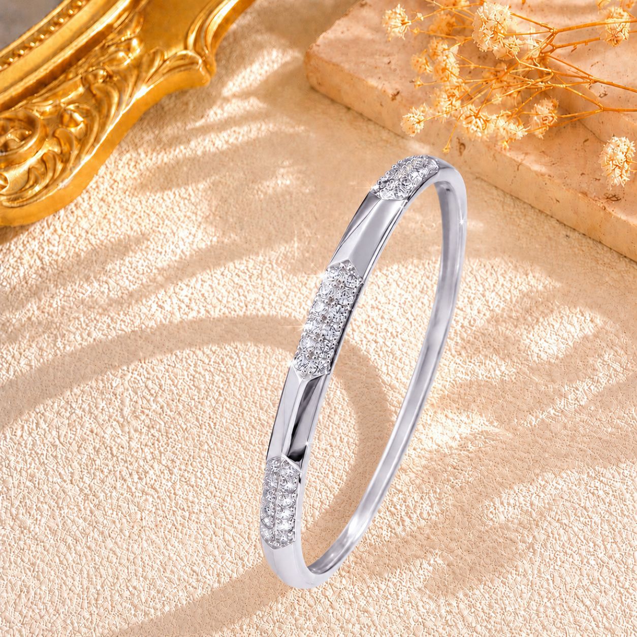 Elegantes Rauten-Armband mit Zirkonia