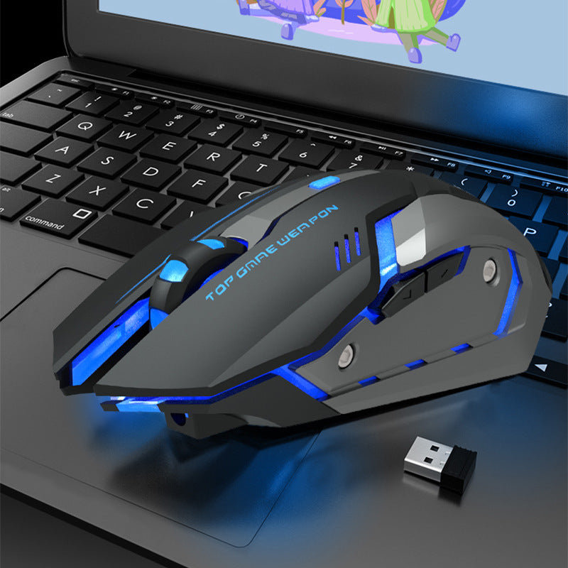 Drahtlose Gaming-Maus, stumm und ergonomisch