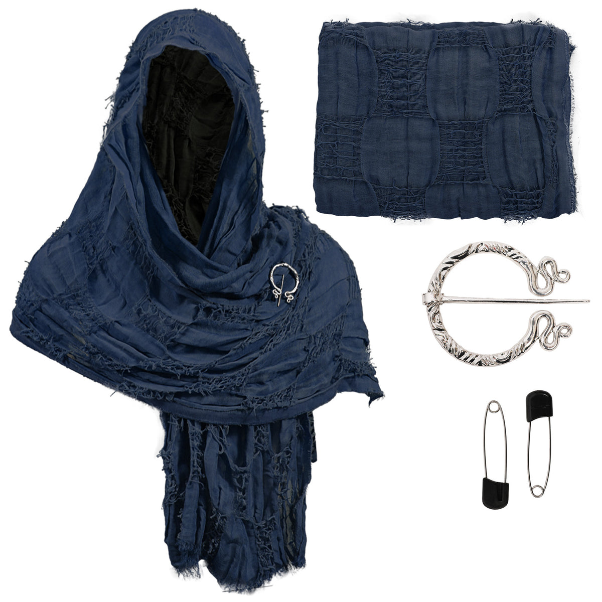 Baumwoll-Leinen-Schal mit Batik | LuxeStyle