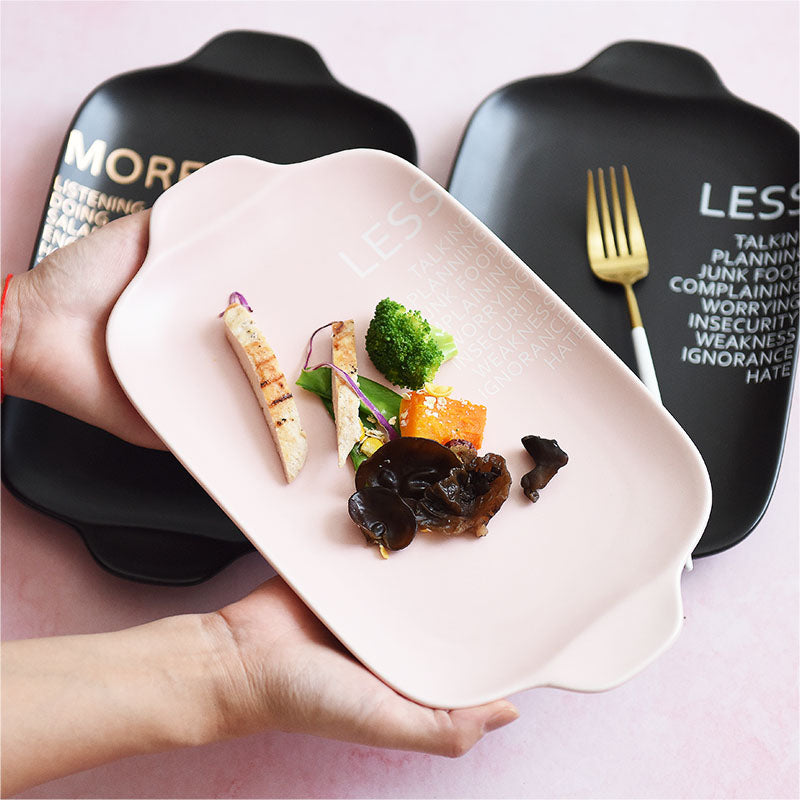 Nordisches Porzellan-Plate in Rechteckform – Bild 4 | LuxeStyle