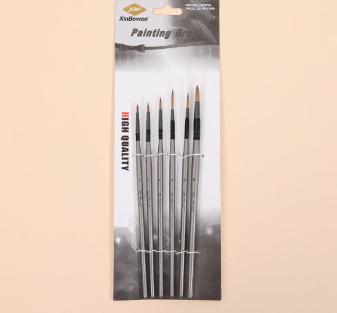 6er-Set Nylonhaarbürsten für Skizzen & Malerei – Bild 2 | LuxeStyle